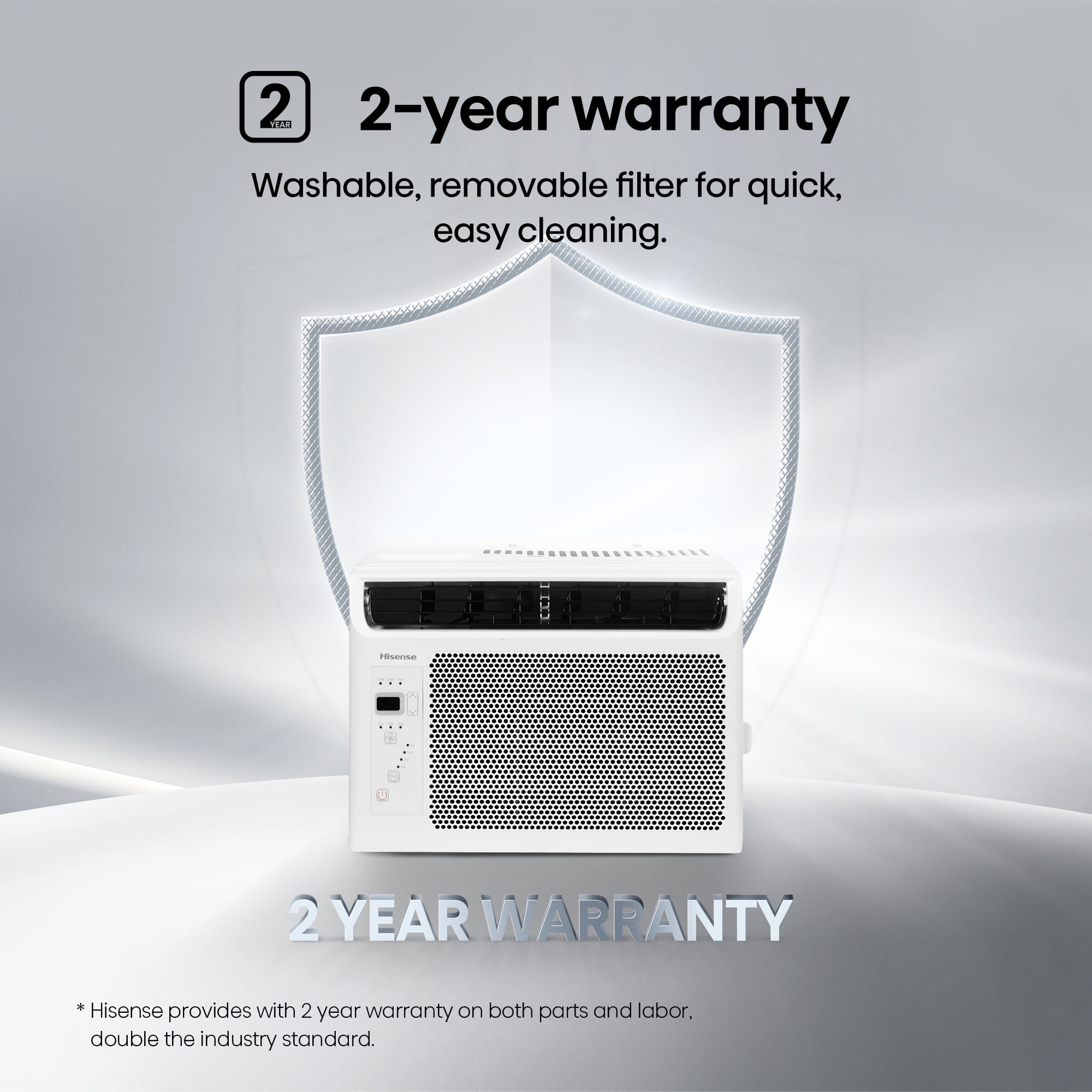 Hisense 6000 Btu 115 V 250 Sq ft Window-Mount Air Conditioners, White