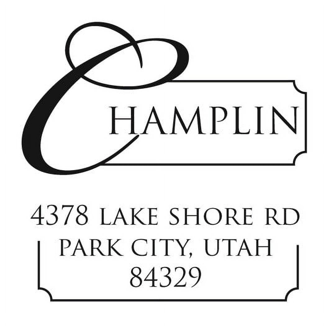 Personalized Square Self Inking Rubber Stamp - The Champlin