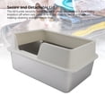 thumbnail image 3 of Cat Litter Box with High Enclosed Side,Stainless Steel Litter Box Stainless Steel Litter Box Enclosed Stainless Steel Large Cat Litter Box XL Litter Box for Multiple Cats, 3 of 7