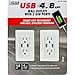 thumbnail image 3 of Feit Electric 2-Pack Tamper Resistant Wall Outlet 120V, with (2) USB Ports 4.8 amp, 3 of 4