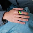 thumbnail image 2 of 19mm Black Polished Rainbow AAA Band 316L Stainless Steel Men's Ring 7-12, 2 of 8