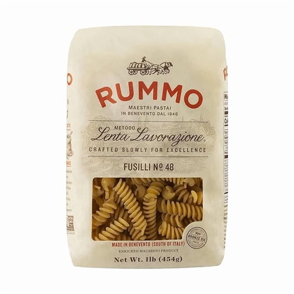 1 x Rummo Fusilli Pasta N.48 - Fusilli Pasta Noodles, Spiral Pasta, Italian Pasta, Curly Noodles, Dry Pasta, Durum Wheat Pasta - 16 Ounce (Pack of 1)