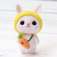 thumbnail image 4 of Cute Rabbit Pattern Handmade DIY Poke Wool Felts Material Production Package, 4 of 6
