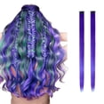 thumbnail image 1 of Wig Savings! Bradem Color Card Wig Piece Long Straight Hair Single Card Two Piece Color Hair Extension Piece Gradient Hanging Ear Bleach Dyed Wig, 2X Wig Extensions, 1 of 9
