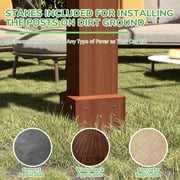 VEIKOUS 24' x 12' Outdoor Cedar Wood Pergola, Pergola Grape Trellis for Climbing Plant W/ Ground Stakes for Garden & Deck