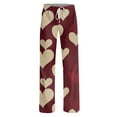 thumbnail image 6 of Hearthz Womens Valentine Pajama Pants Love Heart Graphic Womens Pajama Bottoms Drawstring Wide Leg Holidays Sleep Pants for Women Soft, 6 of 7