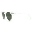 thumbnail image 6 of Classic Hipster Thin Plastic Horn Rim Normcore Round Fashion Sunglasses Clear - Green, 6 of 8