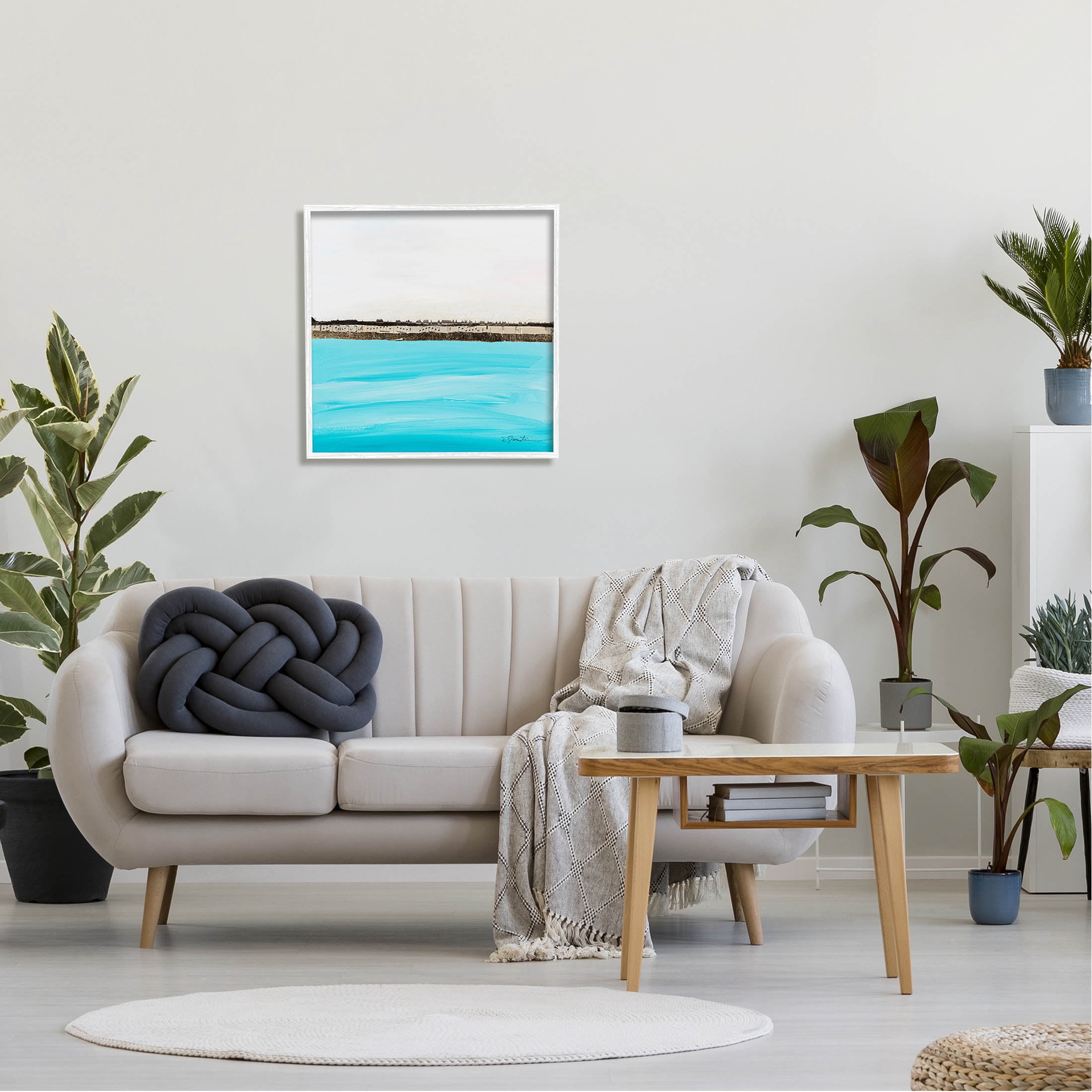 Stupell Industries Modern Landscape Music Notes Collage Painting White Framed Art Print Wall Art, Design by Ruth Fromstein