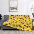 thumbnail image 2 of Yiaed Duck with Star Sunglasses Print Blanket Throw Blanket Soft Cozy Flannel Blanket for Home Bed Sofa Couch Chair-40"x30", 2 of 6