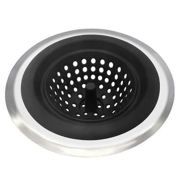 High Performances Kitchen Sink Strainer Rubber & Steel Food Waste Catcher Easy to Use for Long Service Sewer Protection