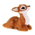 thumbnail image 2 of Figuras de animales coleccionables, alce navideño, peluche de reno, modelo de juguete para niños Sentada femenina de color marrón claro, 2 of 7