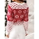 thumbnail image 4 of Suéter de mujer con estampado de copos de nieve navideños, suéter de punto de manga larga, moda femenina, suéteres cálidos para otoño e invierno, regalos festivos, 4 of 4