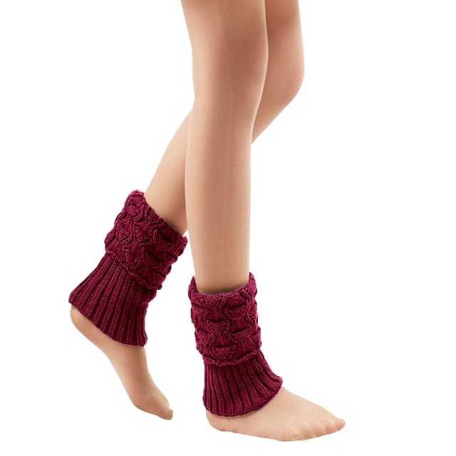 Leg Warmers For Women For Winter 80s Ribbed Knit Leg Warmer Winter Warm Long Boot Socks