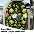 thumbnail image 5 of Naloa Avocado Toast 2Pcs Anti-Kick Back Seat Cover Kick Mat, Car Seat Protector with 3 Storage Pockets, 5 of 8