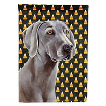 Carolines Treasures LH9082-FLAG-PARENT Weimaraner Candy Corn Halloween Portrait Flag  multicolor
