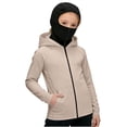 thumbnail image 3 of Teen Summer Balaclava Hoodie Jackets Sun Protection Long Sleeve Zip Up Double Hooded Coats Kids Casual Loose Solid Color Outwear, 3 of 4