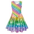 thumbnail image 2 of Kkkded Kids Toddler Girls Sleeveless Dresses Teen Summer Printed Dres Little Big Casual Swing Sundress Fashion Skirt Pullover Party Dresses Clothes,Size 4-13Years, 2 of 9