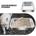 thumbnail image 2 of MOVTOTOP Small Litter Box Household Cat Litter Box Open Style Cat Litter Box Nonstick Litter Pan S, 2 of 7