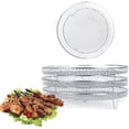 thumbnail image 1 of Welhammsae Round Air Fryer Rack, 3 Pcs Set, Food Grade Stainless Steel Grill Basket, Non Stick Mesh Basket Set, Compatible with Air Fryers, Oven, Microwave, Baking Accessories, 22.2 * 21 * 9.5cm, 1 of 7