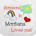 thumbnail image 4 of Inktastic Someone in Montana Loves Me Boys or Girls Baby Bib, 4 of 4