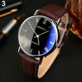 thumbnail image 2 of Fsqjgq Classic Dress Watches for Men Colorful Blue Dial Leather Strap Quartz Wrist Watch A, 2 of 4