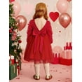 thumbnail image 5 of Arshiner Toddler Girls V Back Tutu Dress Tulle Puff Long Sleeve Wedding Birthday Party Fall Toddlers Dresses, 5 of 6