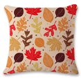thumbnail image 5 of Set of 1 Rustic Farmhouse Leaves Decor Linen Throw Pillow Cases Sofa Couch Chair Decorative Cushion Covers 18"x18" / 45x45cm Insert Not Included Style 4, 5 of 5