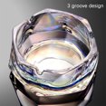 thumbnail image 3 of Saim Cigar Ashtray, Transparent Glass Ashtray, A Large Round Ashtray for Home, Office, and Restaurant, 4.7*2.17 inches, 3 of 7