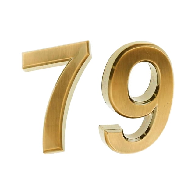 Letreros adhesivos para números de puerta, placas numéricas, placa para puerta de casa o apartamento 7 9