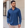 thumbnail image 2 of COOFANDY Mens Long Sleeve Button Down Shirts Casual Untucked Shirts Stretch Shirts, 2 of 5