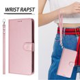 thumbnail image 7 of Decase Case for Moto G Power (2025),  Luxury Leather Wallet Phone Case with Card Slots,Detachable Wrist & Long Strap,Pink, 7 of 7
