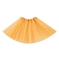 thumbnail image 4 of Byoo Toddler Girls' Solid Color Tulle Tutu Skirt Elastic High Waist Flared Party Skirt Wedding Pageant Skirts,Light Yellow, 4 of 4