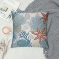 thumbnail image 2 of GOSMITH  Coastal Throw Pillow Cover ,Summer Ocean Themed Pillow Covers Square  Seashell Starfish Beach Pillow Cases Cushion for Bedroom Home Sofa Decoration, 2 of 5