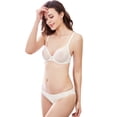 thumbnail image 2 of Varsbaby Women See-Through Lace Mesh Bra Transparent Sheer Bras Set for Women, 2 of 5