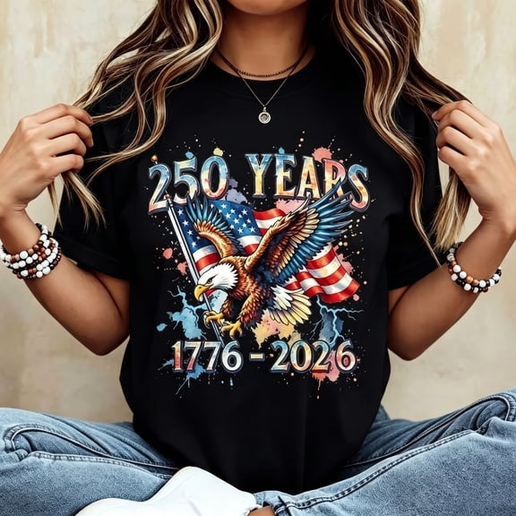 Memorial Day T-shirt American Eagle Independence Day 250 Years 1776 2026 T-Shirt White Patriotic Flag And Bird Design For Celebrations And National Events