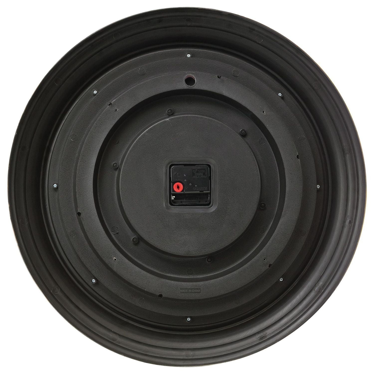 Kiera Grace Emerson Decorative Round Wall Clock, 20"H x 2"D, Weathered White