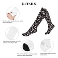 thumbnail image 5 of Lsque Skeleton Pattern Sport Compression Socks for Men & Women 15-20 mmHg Knee High Nurse Pregnant Running Medical and Travel Athletic, 5 of 6