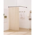 thumbnail image 5 of Corner Shower Curtain Rod, Coffee [24"-37"] x [24"-37"] Adjustable L Shaped Shower Rod No-Sagging 90 Degree Curved Curtain Rod for Bathroom Bathtub with 12 Ring Hooks & Ceiling Support, 5 of 13