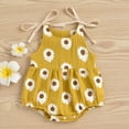 thumbnail image 2 of Rovga Baby Girl Bodysuits Straps Halter Jumpsuit Summer Daisy Cartoon Print Clothes For 0 To 24 Months, 2 of 4