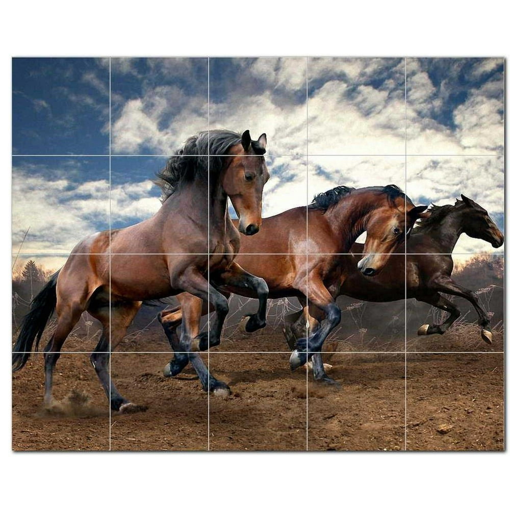 Horse Ceramic Tile Mural Kitchen Backsplash Bathroom Shower, 402835S54