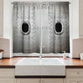 thumbnail image 2 of Ambesonne Vintage Airplane Kitchen Curtains, Windows Detail, 55"x45", Grey Black, 2 of 3