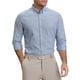 thumbnail image 1 of Camisas de vestir de negocios de manga larga con botones para hombres Inspire Chic, rayas, XL, gris claro, 1 of 6