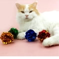 thumbnail image 2 of Iridescent Crinkle Paper Ball Cat Toy, Colorful Laser Sound Ball for Cat Interactive Play, Scratch Resistant Design, Random Color Pet Supply, 2 of 6