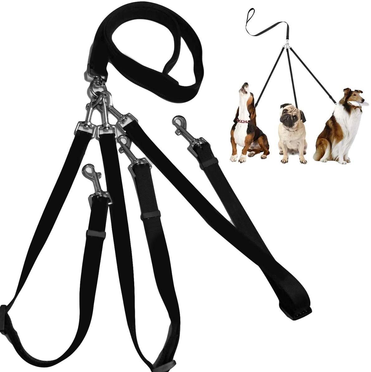 Triple top dog harness