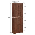 thumbnail image 2 of Huisuilinss 72.4" Tall Farmhouse Storage Cabinet,4 Tier Shelves Freestanding Kitchen Pantry Cabinet,Narrow Storage Cabinet For Bedroom, Entryway, Living Room, 2 of 7