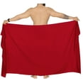 thumbnail image 3 of HAPPY BAY Men's Pareo Standard Swimsuits Sarong Full Beach Wrap One Size Red Summer Vacation Aloha, 3 of 4