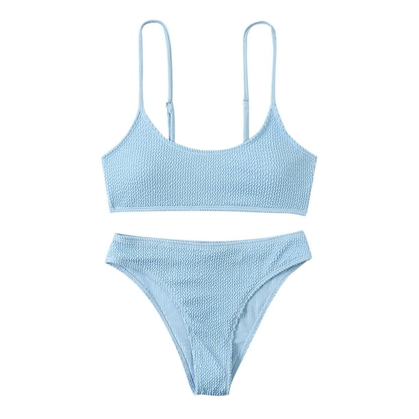 Conjunto de bikini de dos piezas cómodo con contraste de pecho alto para mujer OAVQHLG3B Store lin121212