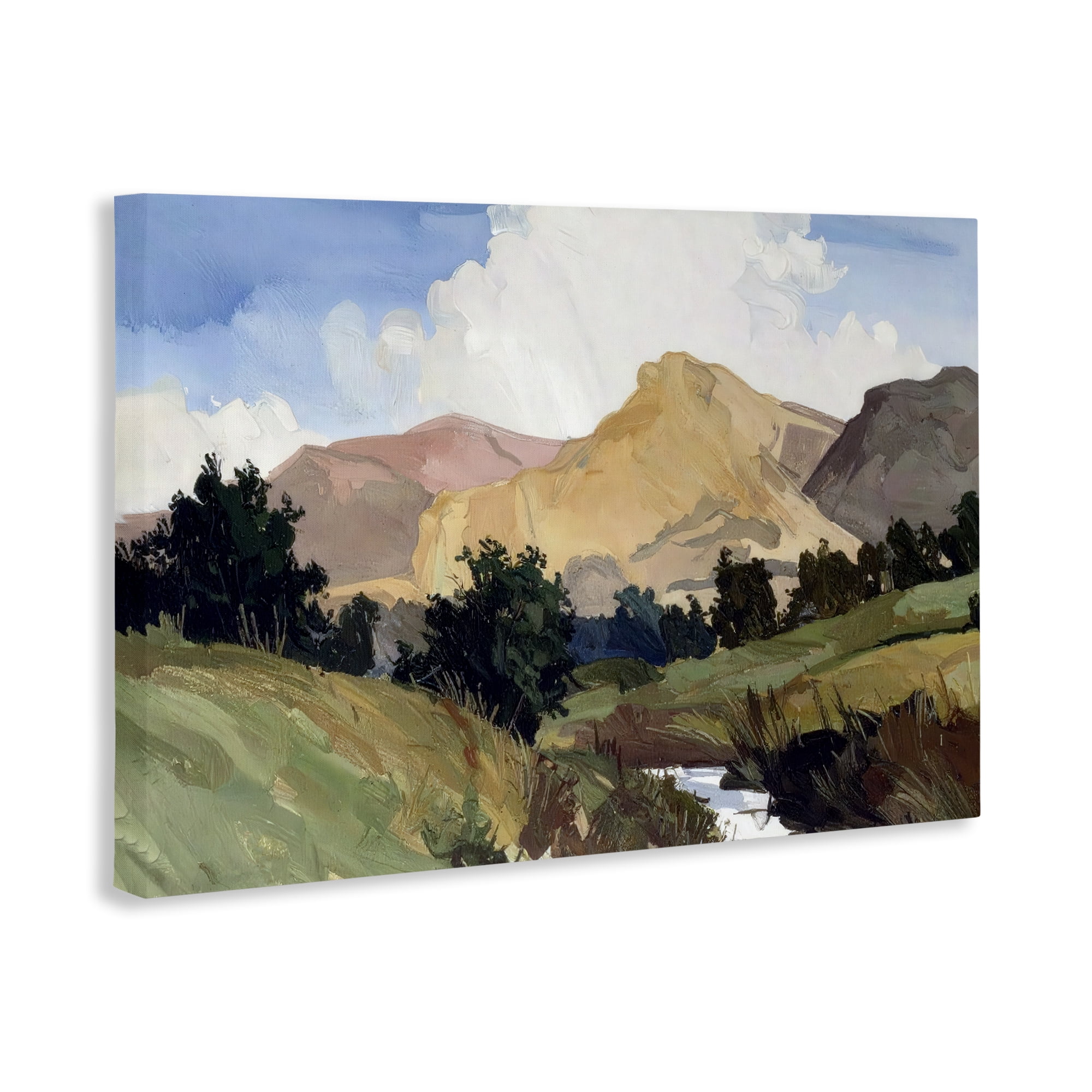 Stupell Industries River Mountain Divide Canvas Wall Art, design by Alonza Saunders