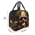 thumbnail image 2 of Naloa Butterfly Flower Plant Skull Print Lunch Box for Women Men,Insulated Lunch Bag,Lunchbox,Thermal Leakproof Cooler,Reusable Lunch Tote Bag for Work School Travel Picnic, 2 of 7