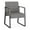 Castillo Metal, variant on Waterfall Reception Waiting Sled Base Guest Chair / Charcoal Steel / Brown